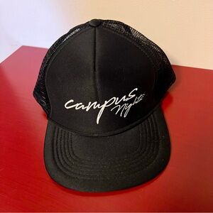 Josiah Queen Campus Nights Black Adjustable Trucker Baseball Cap Hat